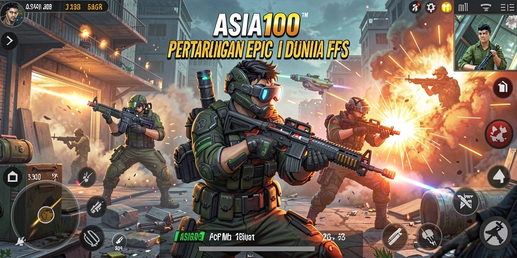 Gameplay intens dari ASIA100 dengan grafis realistis.