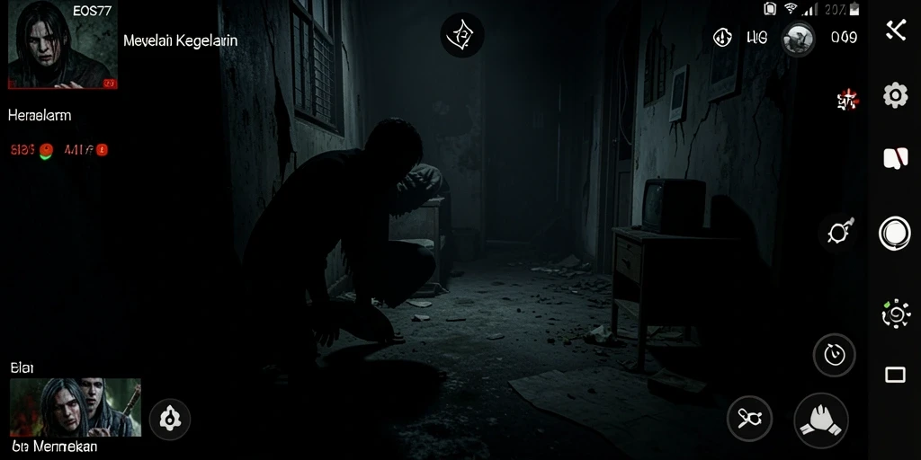Tampilan gameplay mencekam dari EOS77 yang membuat jantung berdebar.