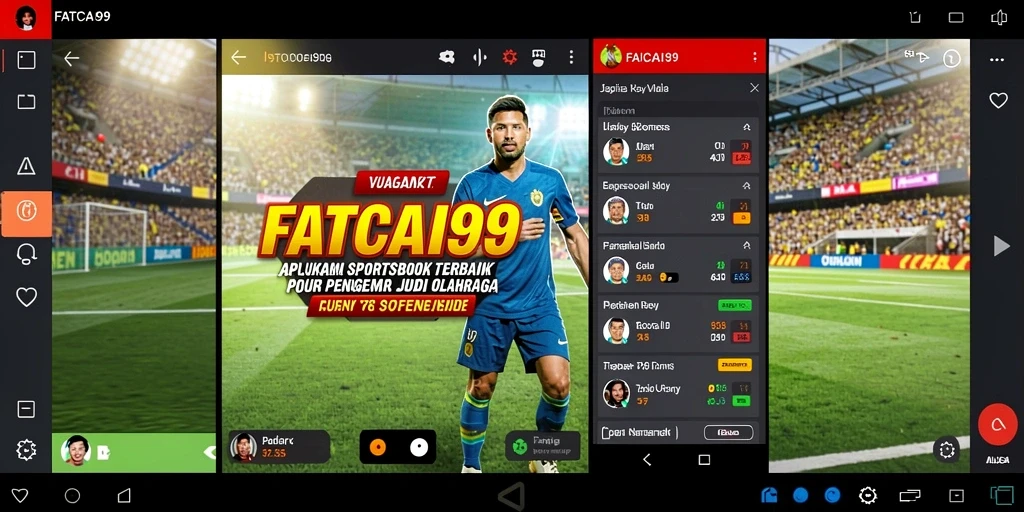 Tampilan menarik dari gameplay Sportsbook dalam aplikasi FATCAI99.