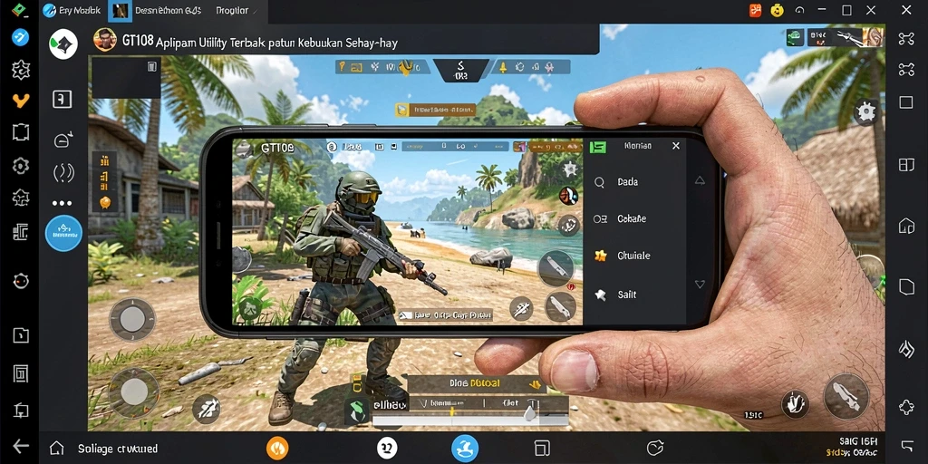 Screenshot GT108 yang menunjukkan antarmuka aplikasi utility.