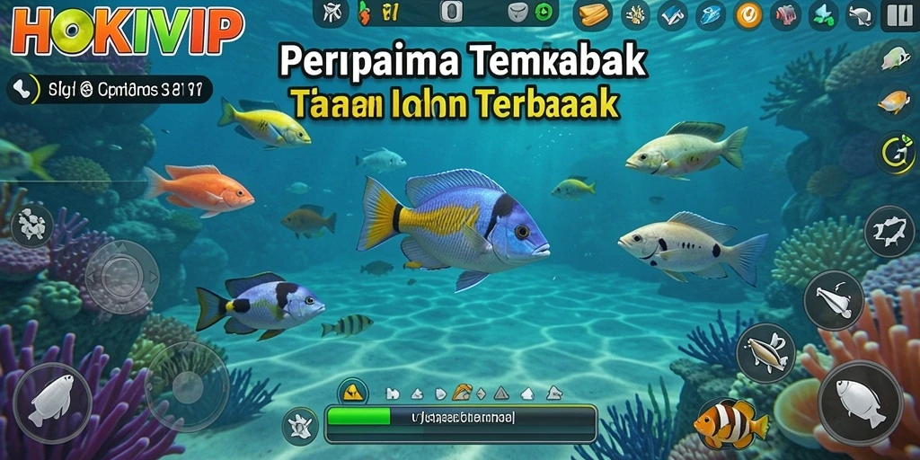 Screenshot menampilkan gameplay seru HOKIVIP Tembak Ikan.