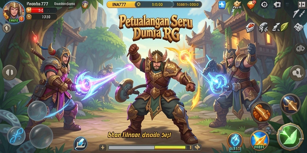 Screenshot gameplay INA777 menampilkan petualangan RPG yang mendebarkan.
