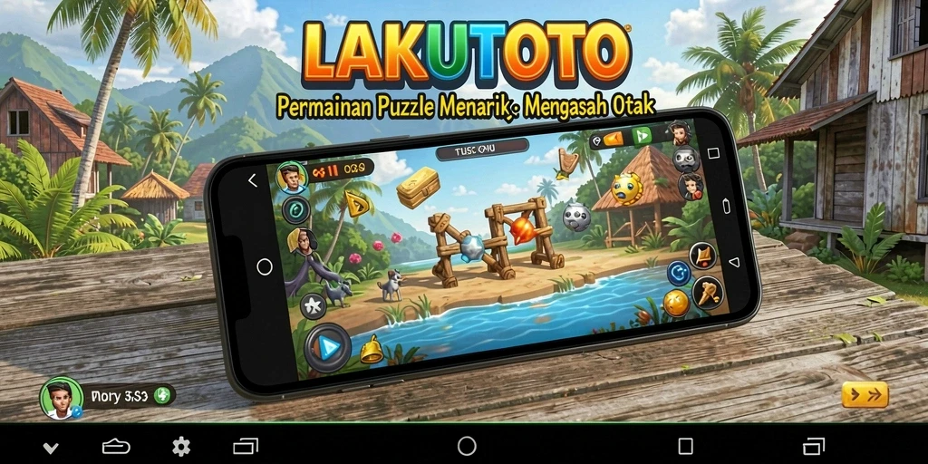 Screenshot gameplay LAKUTOTO menampilkan tantangan Puzzle seru dengan grafis menarik.
