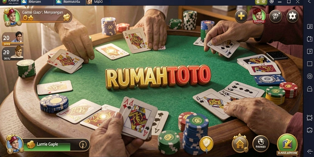 Tampilan gameplay Gaple yang menarik dan menyenangkan.