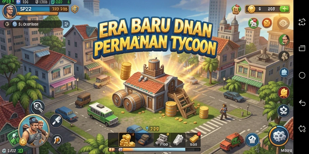 Tampilan gameplay SP212 yang menampilkan manajemen bisnis yang menarik.