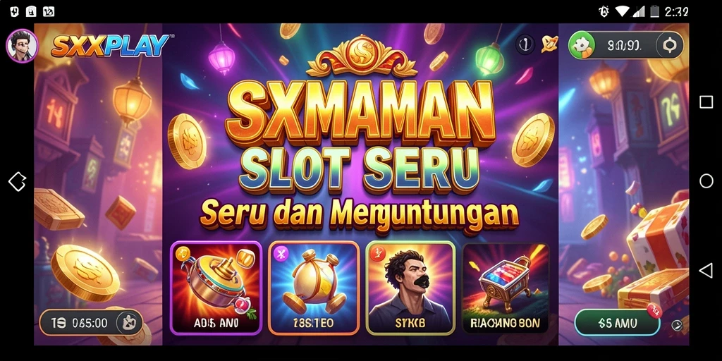 Tangkapan layar utama SXXPLAY menampilkan aksi gameplay slot yang mengasyikkan.